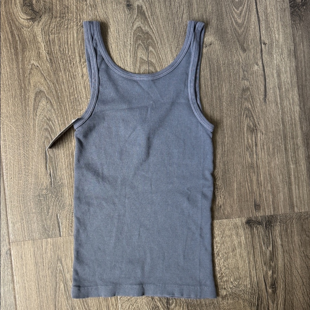 John Galt Dalis Longline Tank Top in Slate Blue - Picture 6 of 9